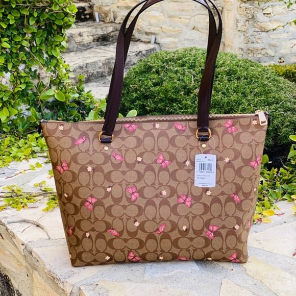 Coach Bags Nwt Coach Butterflies Gallery Tote Signature Poshmark